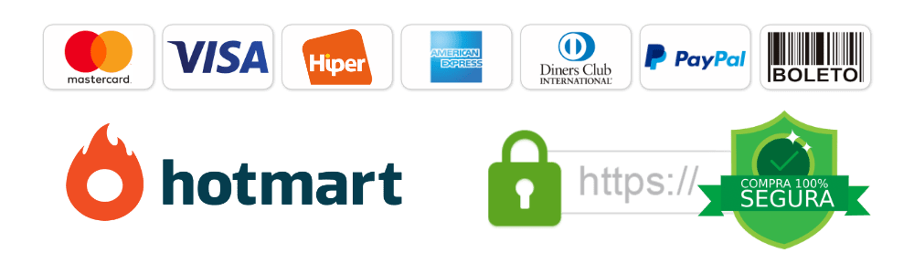 Pagamento seguro — cartões, Pix, boleto e compra protegida Hotmart